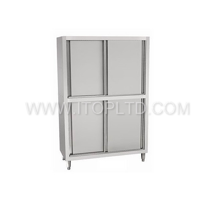 Kitchen storage With Sliding Doors free standing cabinet