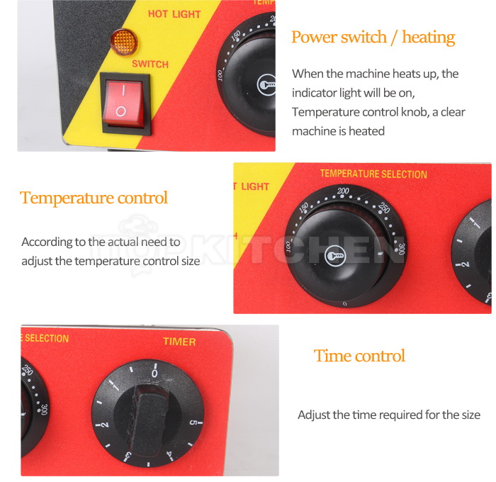Eiblase-Power-Schalter und Temperaturregelung