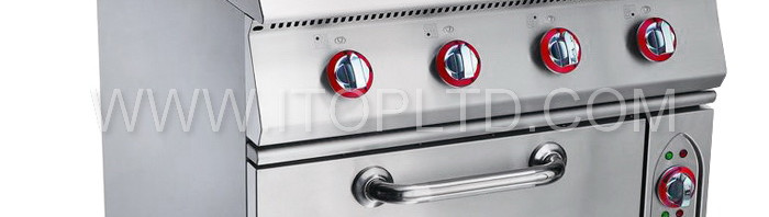 commercial 4 burner gas cooker with oven for sale