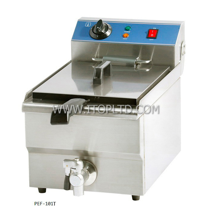 commercial electric deep fryer with valve