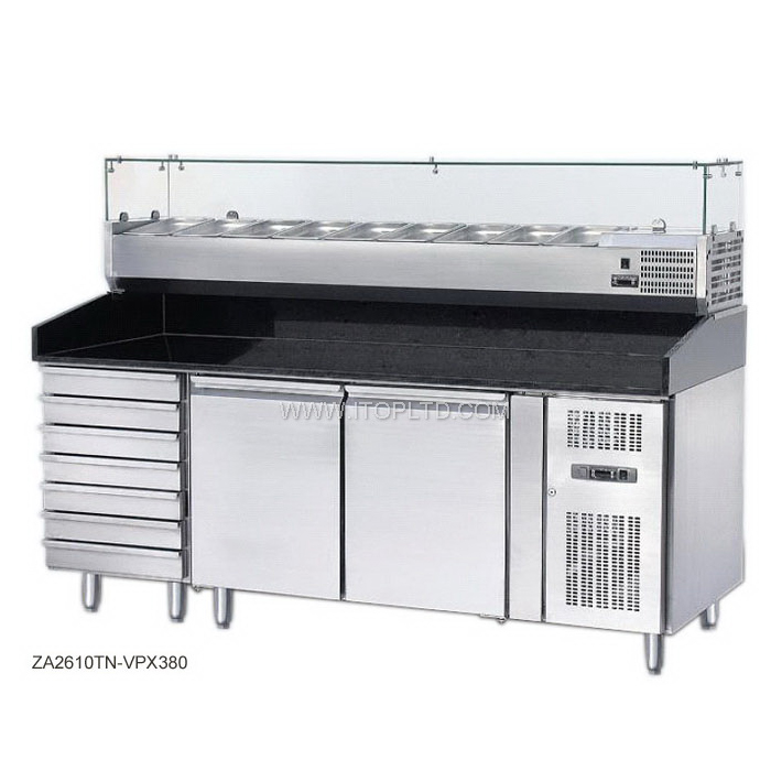 multi-function refrigerated counter for pizza