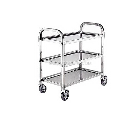 stainless steel 3 Tiers  Assembled Dinning trolly