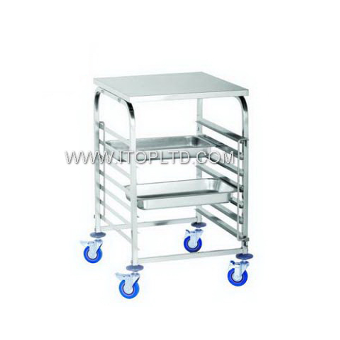 stainless steel 6 pan Tray Trolley