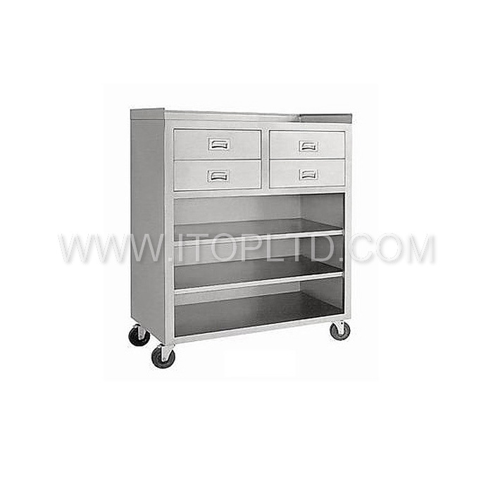 AISI201 en acier inoxydable avec 4 tiroirs mobile Cabinet 