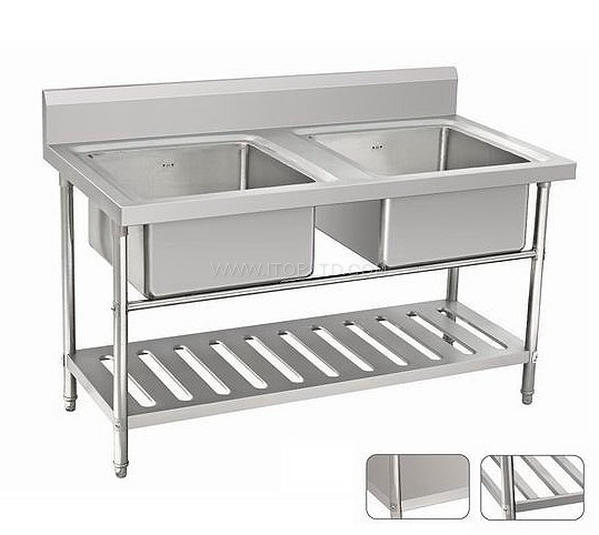 stainless steel double bench kitchen  sink