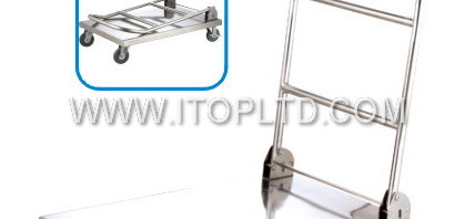 stainless steel folding handle platform  trolley