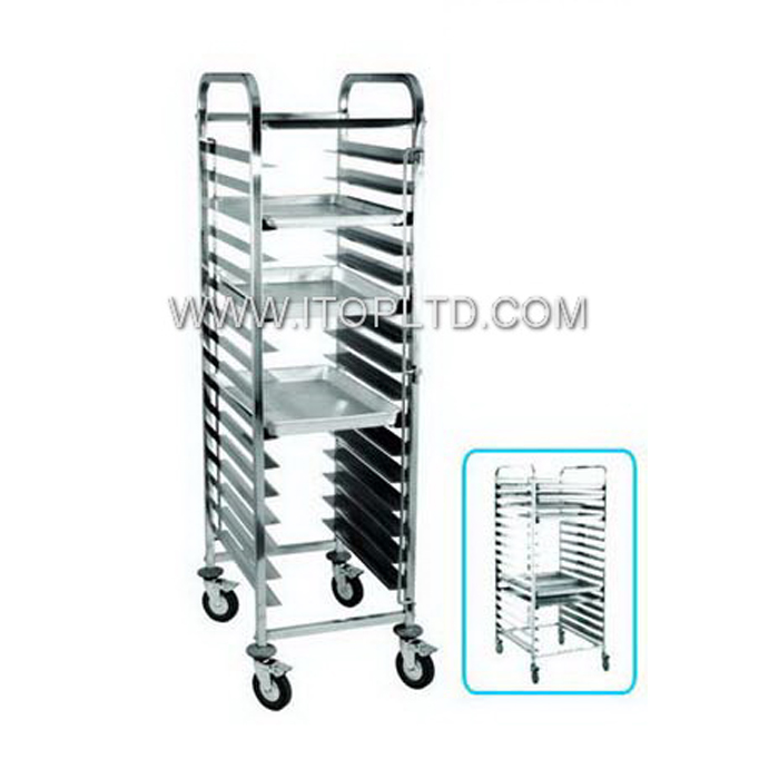 stainless steel with pans higher cake Tray Trolley